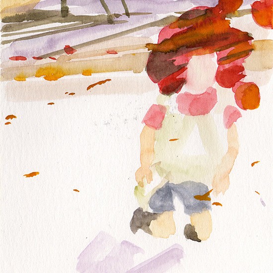 untitled　2009　Watercolor on paper　19.7 x 13.7 cm