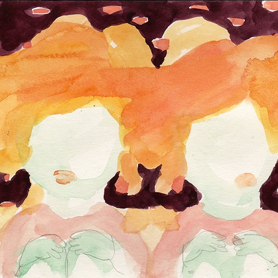 untitled　2009　Watercolor on paper　13.7 x 19.7 cm