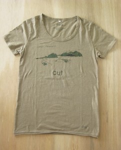 cut / Adagio Sostenuto　2010　Screen printing on T-shirt (moss green)　M