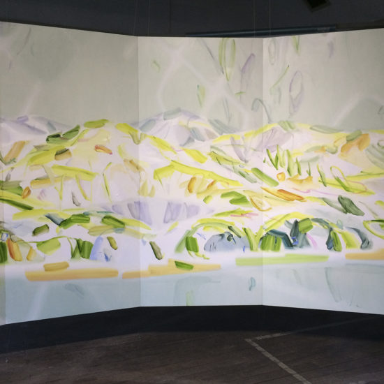 遭難のとき　Lost in the Mountains (Detail)　2019　Oil on cotton on panel　200 x 460 cm